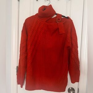 Red Turtleneck Sweater for Men